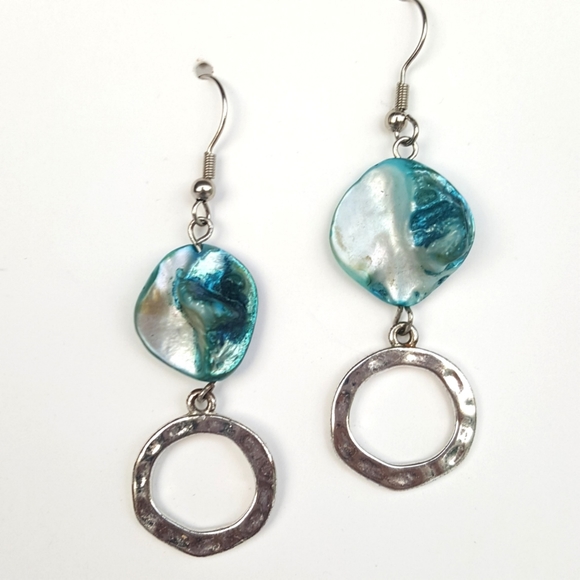 Sea Circle Earrings - Picture 2 of 3